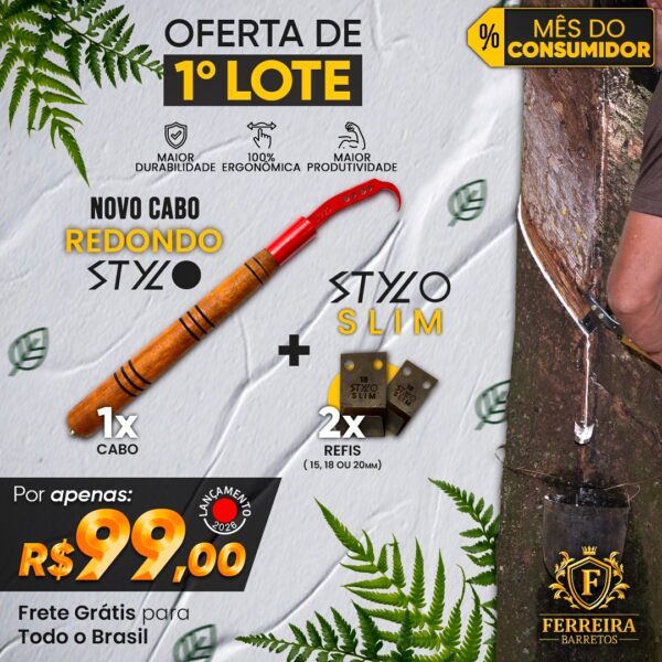 Combo Refil Faca Seringueira STYLO SLIM 20