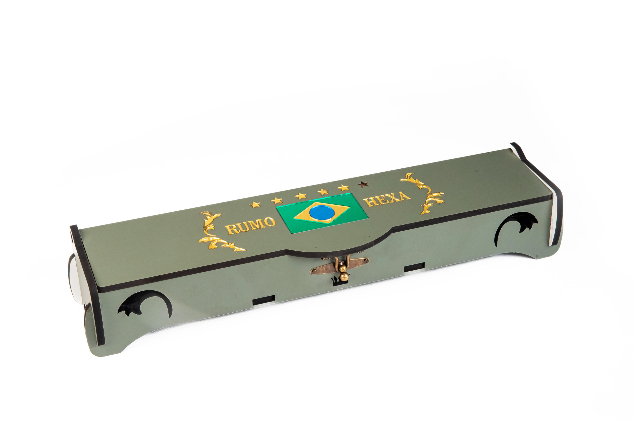 Kit Faca Churrasco "Rumo ao Hexa" Kit faca de colecionador Rumo ao Hexa em embalagem exclusiva para presente — faca cutelaria artesanal brasileira edição limitada Copa do Mundo